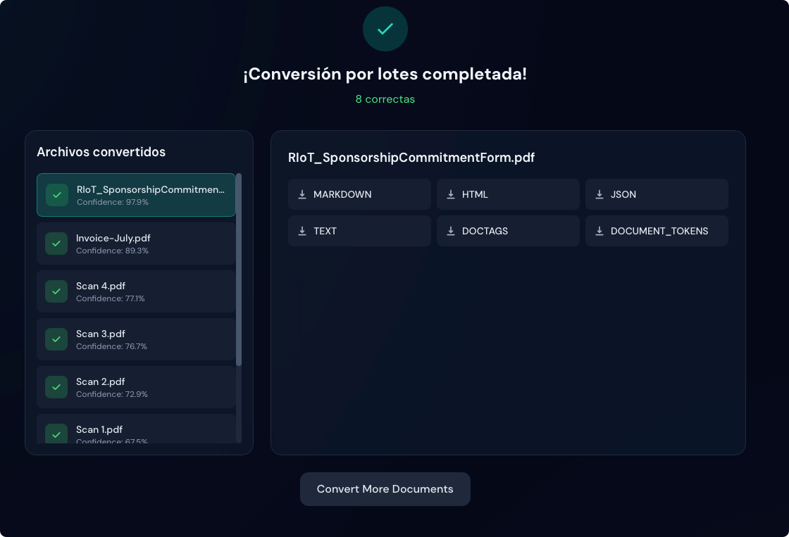 Conversión completada