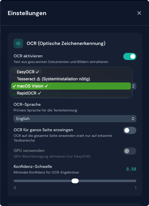 OCR-Installation