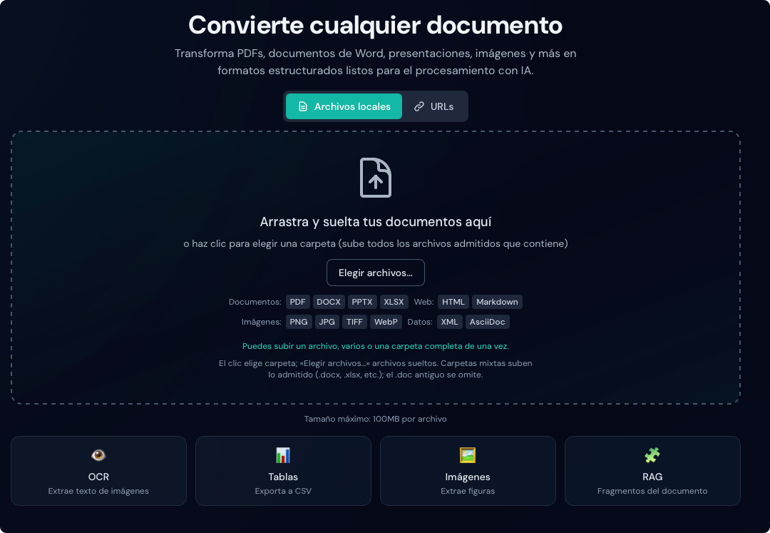 Zona de entrega vacía