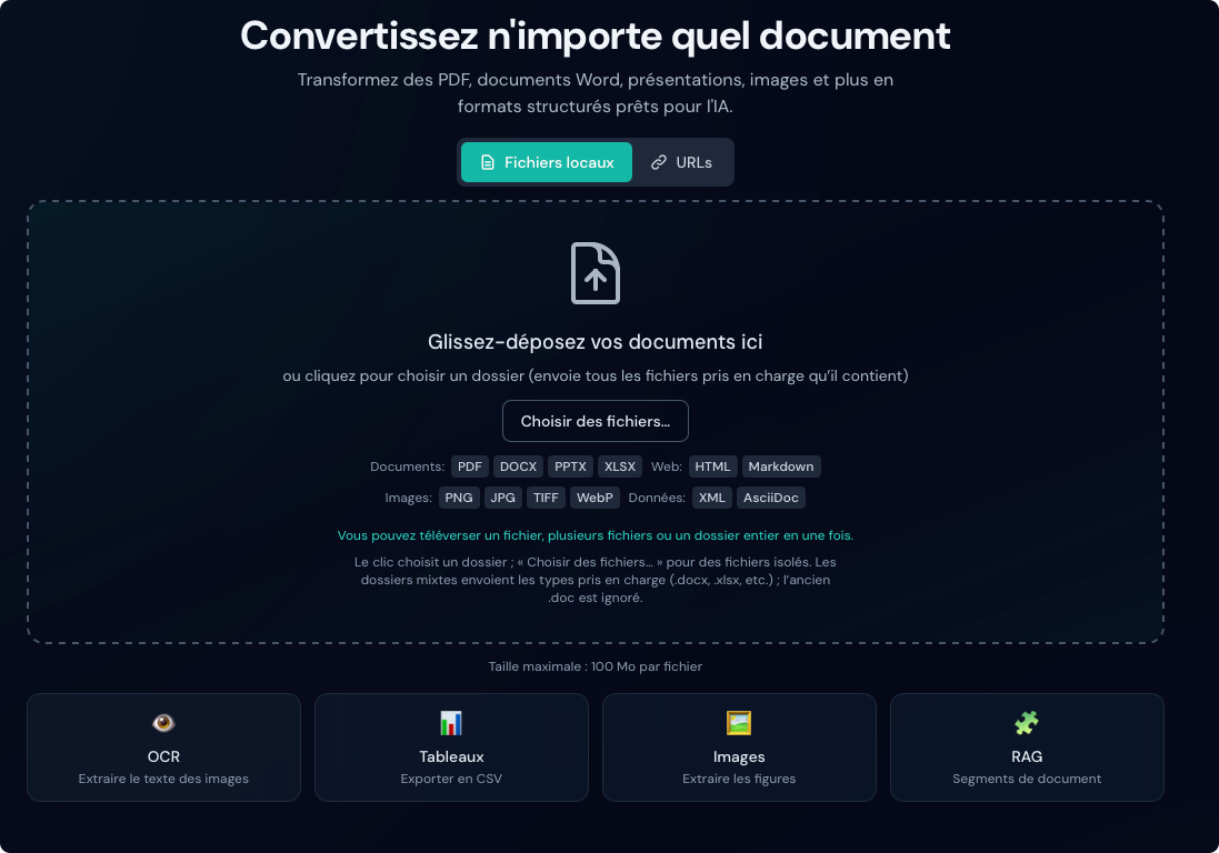 Zone de dépôt vide